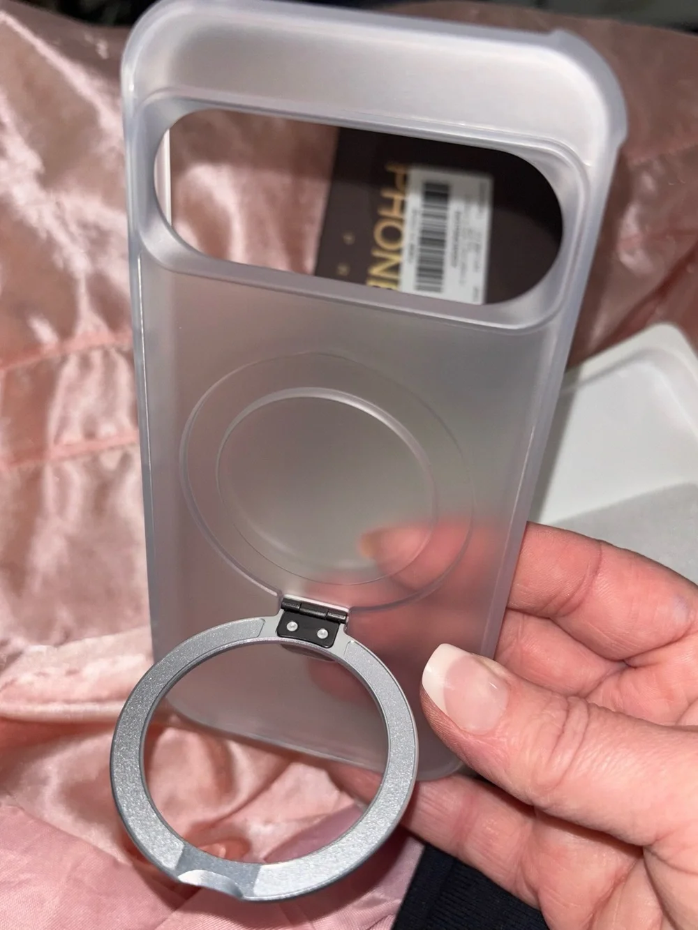 Translucent Case Foldable Magnetic Ring Stand for Google Pixel 9 & Pixel 9 Pro